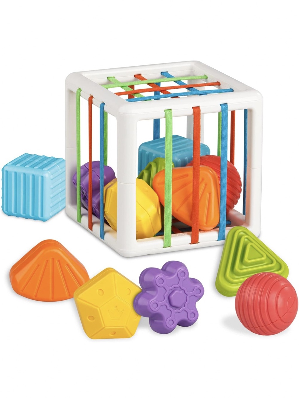 Shape Sorting Activity Cube with Colorful Pieces - Fisher-Price